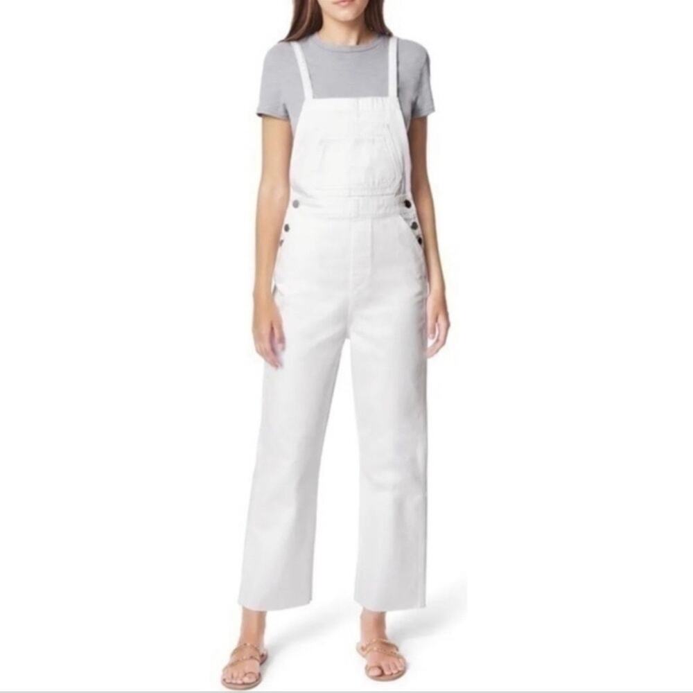 Joe's Jeans White Denim Jumpsuit Adjustable Straps